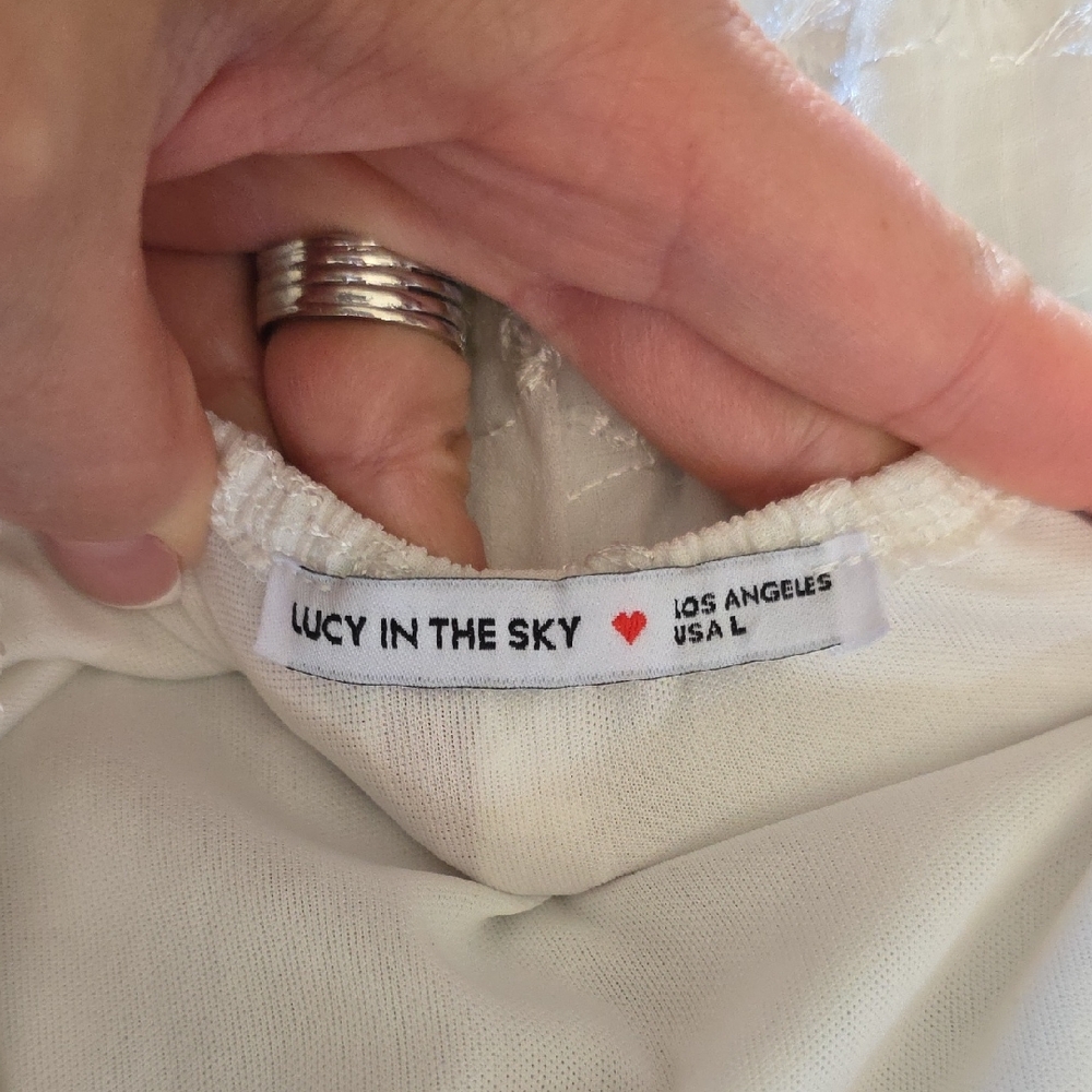Lucy in the Sky White Dress Sz L - Picture 2 of 8